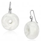 VL068 - IP rhodium (PVD) Brass Earrings with Synthetic Synthetic Stone in White Default Title