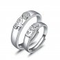 Wedding CZ 520 1314 Oath 925 Sterling Silver Adjustable Ring Men Ring