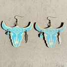 Western style wood wood earrings 2