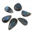 Wholesale 7 Pcs Labradorite CaboWire Wrapping Jewelry Supplies Drop Shape 24mm-35mm Default Title