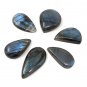 Wholesale 7 Pcs Labradorite CaboWire Wrapping Jewelry Supplies Drop Shape 24mm-35mm Default Title