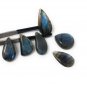 Wholesale 7 Pcs Labradorite CaboWire Wrapping Jewelry Supplies Drop Shape 24mm-35mm Default Title