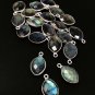 Wholesale Labradorite Gemstone Charms; Sterling Silver ChaJewelry Supplies 3 Pcs-4 Pcs 15.5x9