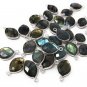 Wholesale Labradorite Gemstone Charms; Sterling Silver ChaJewelry Supplies 3 Pcs-4 Pcs 15.5x9