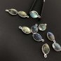 Wholesale Labradorite Gemstone Charms; Sterling Silver ChaJewelry Supplies 3 Pcs-4 Pcs 15.5x9