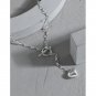 Women OT Shape Heart Tassels 925 Sterling Silver Necklace No Plating