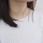 Women Simple Mini Heart 925 Sterling Silver Necklace Rhodium