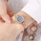 Women's exquisite small dial light luxury watch mother shell dial White