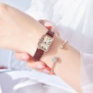 Women's Life Waterproof Student Simple Quartz Rectangle green