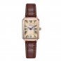 Women's Life Waterproof Student Simple Quartz Rectangle red