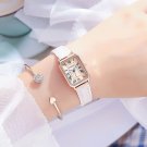 Women's Life Waterproof Student Simple Quartz Rectangle White