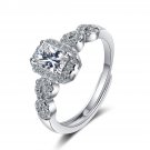 Women's Zirconia Cushion Ring Anniversary Promise Ring Silver