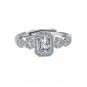 Women's Zirconia Cushion Ring Anniversary Promise Ring Silver