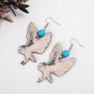 Wooden earrings big butterfly snake red wine bottle earrings 1