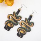 Wooden earrings big butterfly snake red wine bottle earrings 3