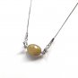 Yellow Sapphire Necklace; GemstoMinimalist Necklace Sterling Silver Necklace Delicate Necklace 20