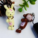 [Happy Monkey & Rabbit] - Cell Phone Charm Strap - Camera Charm Strap - Handbags Charms HC-C018-MORA