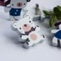 [White Dog & Bear] - Brooch - Brooch Pin - Animal Pin Brooch HC-BP003-DORA