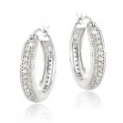 0.50ct. TDW Diamond 20mm Hoop Earrings HBR13124