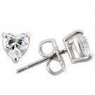0W165 - Rhodium 925 Sterling Silver Earrings with AAA Grade CZ in Clear Default Title