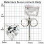 0W166 - Rhodium 925 Sterling Silver Earrings with AAA Grade CZ in Clear Default Title