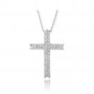 1-2ct Diamond Cross Slider Pendant Necklace PBR13543