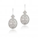 1-2ct Diamond Filigree Oval Leverback Earrings EBR13548