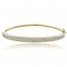 1-2ct Diamond Gold Tone Bangle Bracelet BAGBR13881