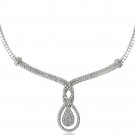 1-4 Ct Diamond Intertwining Infinity Frontal Necklace NBR13873