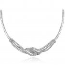 1-4 Ct Diamond Twist Frontal Necklace NBR13874