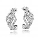 1-4 Ct Diamond Twist Half Hoop Earrings EBR13874