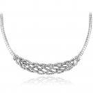 1-4 Ct Diamond Weave Frontal Necklace NBR13871