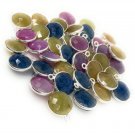 10 Pcs Natural Sapphire Gemstone Charms; Jewelry Supplies for Jewelry Making; Bulk Wholesale Charms
