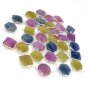 10 Pcs Natural Sapphire GemsSilver Connectors Bulk Wholesale Jewelry Supplies 20x14mm - 23x16