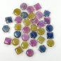 10 Pcs Natural Sapphire GemsSilver Connectors Bulk Wholesale Jewelry Supplies 20x14mm - 23x16