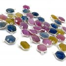 10 Pcs- 11 Pcs Natural MultSilver Connectors Bulk Wholesale Jewelry Supplies 20x12mm B) 11 Pieces