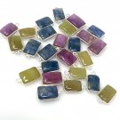10 Pcs- 15 Pcs Natural Gemstone Sapphire CJewelry Supplies Bulk Wholesale Charms 16x9mm - 18x11mm