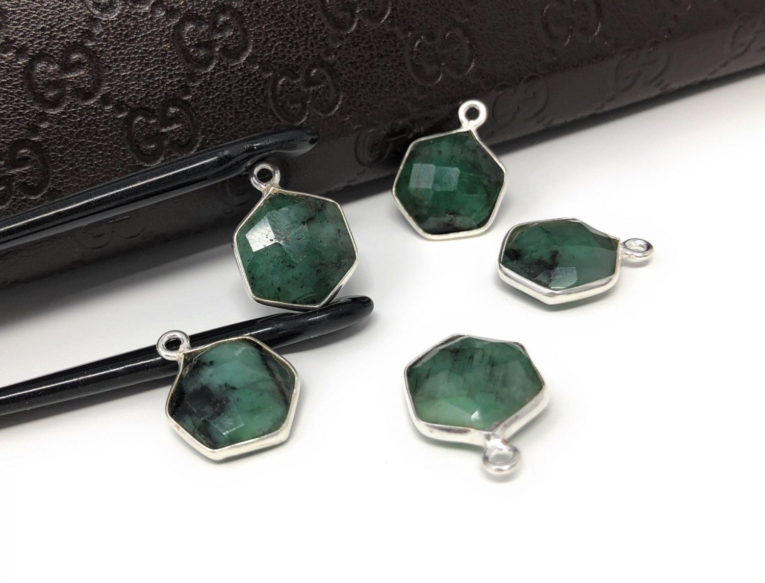 10 Pcs-Sterling Silver Charms for DIY Jewelry Making May Birthstone Charms 16.5X12mm B) 11 Pieces