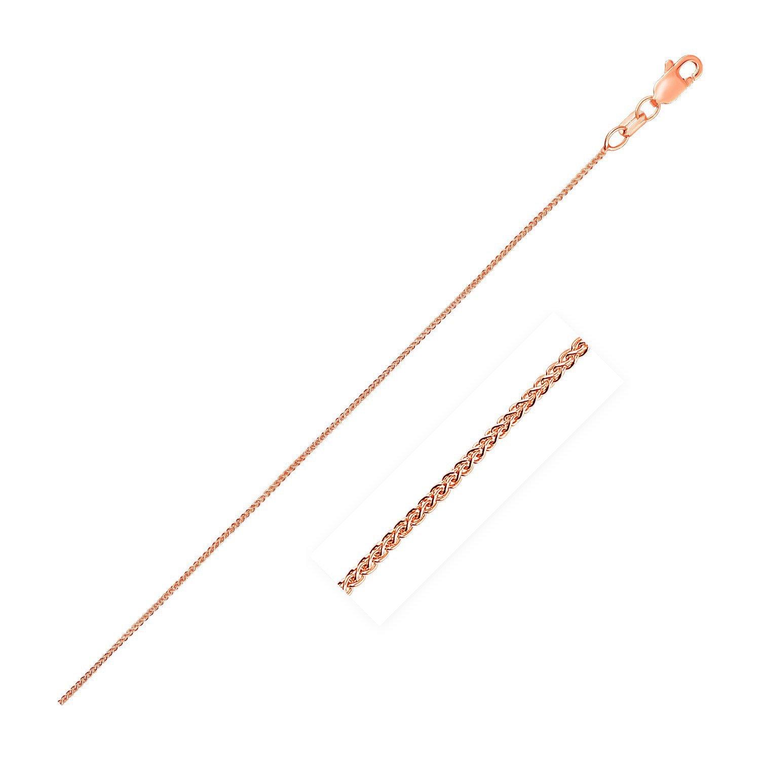 10k Rose Gold Wheat Chain 0