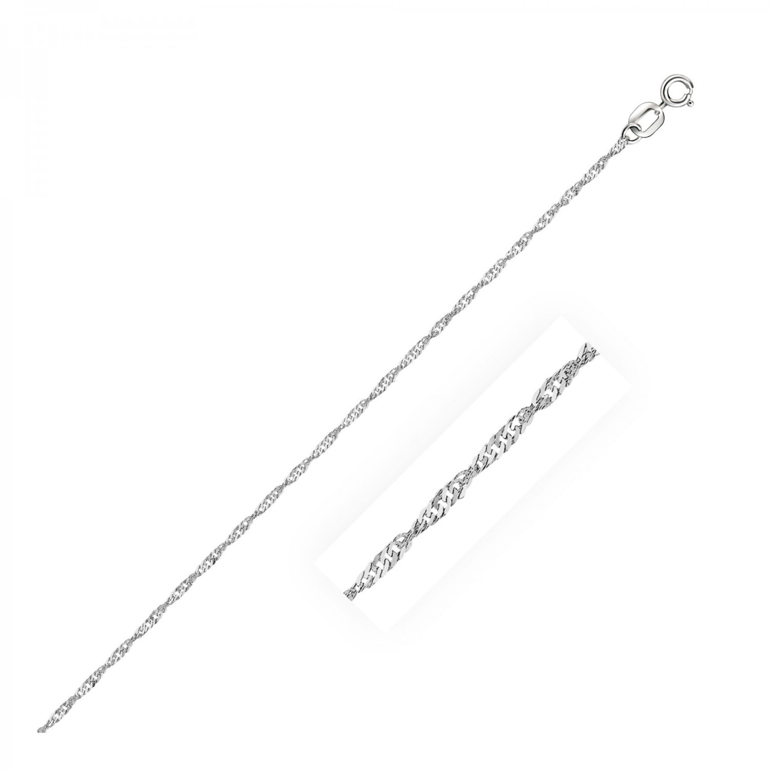 10k White Gold Singapore Chain 1