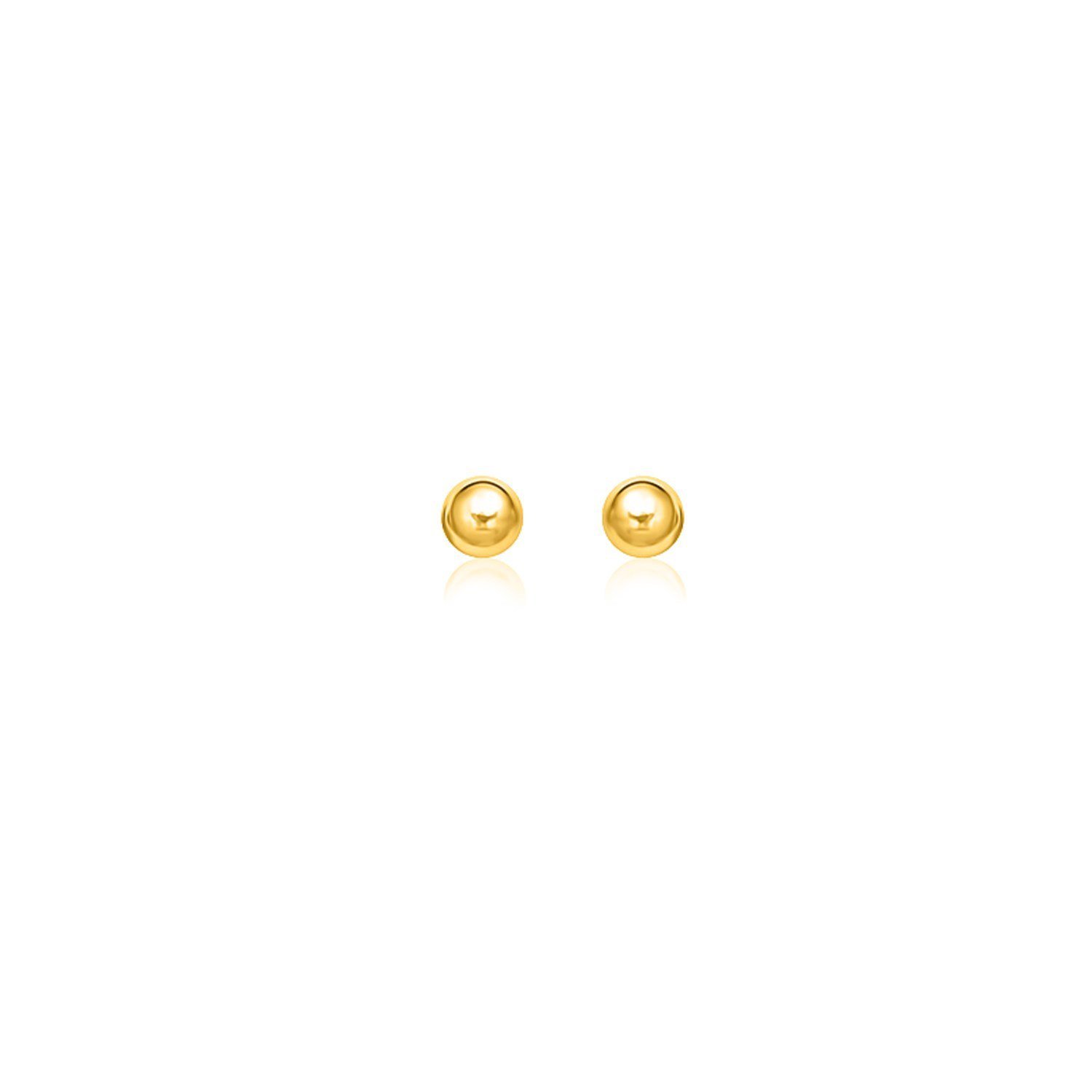 10k Yellow Gold Ball Style Stud Earrings (4.0 mm) D83906438