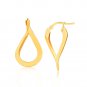 10k Yellow Gold Flat Polished Twisted Hoop Earrings D13933532
