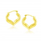 10k Yellow Gold Hoop Style Heart Shape Earrings D24473202
