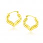 10k Yellow Gold Hoop Style Heart Shape Earrings D24473202