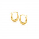 10k Yellow Gold Oval Hoop Earrings D135887