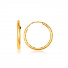 10k Yellow Gold Polished Endless Hoop Earrings (16mm Diameter) D85401444