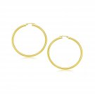 10k Yellow Gold Polished Hoop Earrings (25 mm) Yellow Gold