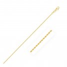 10k Yellow Gold Solid Diamond Cut Rope Bracelet 1