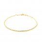 10k Yellow Gold Solid Diamond Cut Rope Bracelet 1