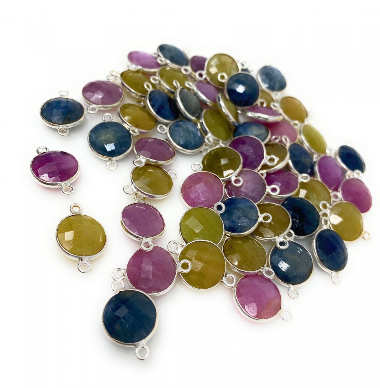 10Pcs-13 Pcs Natural SSterling Silver Jewelry Findings Bulk Wholesaler Jewelry Supplies 18.5x12mm